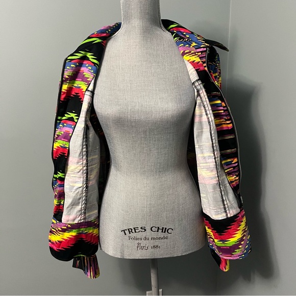 ERIN LONDON multicolored blazer jacket women’s size large long sleeve rainbow - Picture 3 of 10